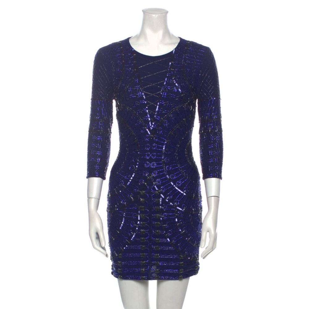 Pierre Balmain Royal Blue Sequin Dress